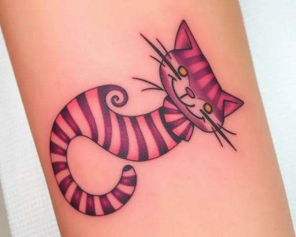 Imágenes de tatuaje de gato de Cheshire para la moda y la fantasía