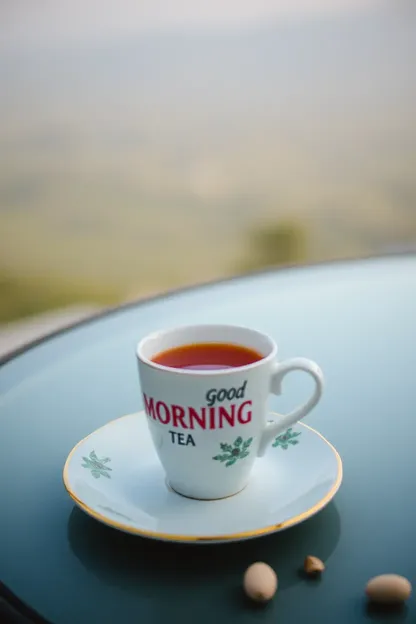 Imágenes de té de la mañana para una mañana serena