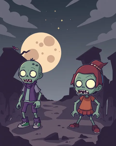 Imágenes de zombies de dibujos animados: una fantasía oscura