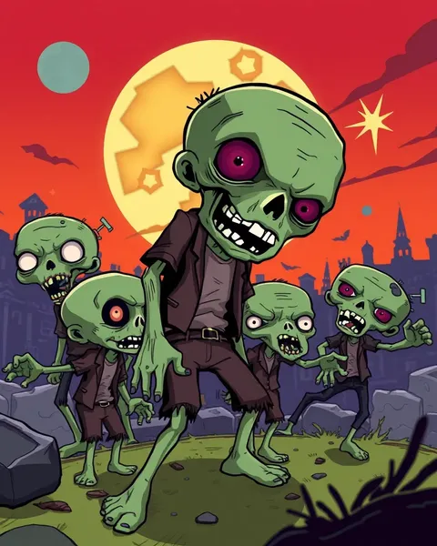 Imágenes de zombis de dibujos animados: Frightful y whimsical