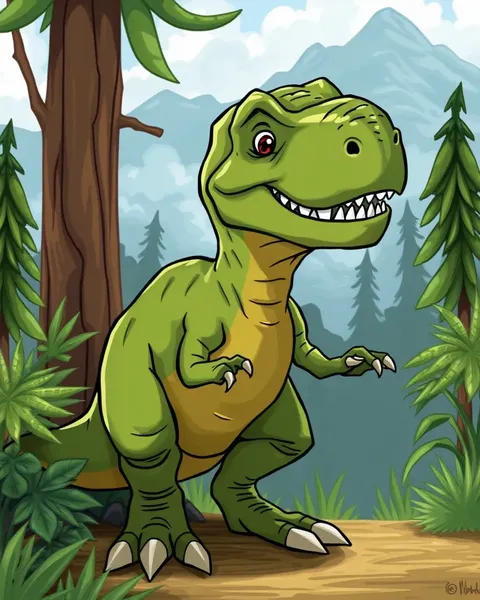 Imágenes del T-Rex de dibujos animados para inspiración artística