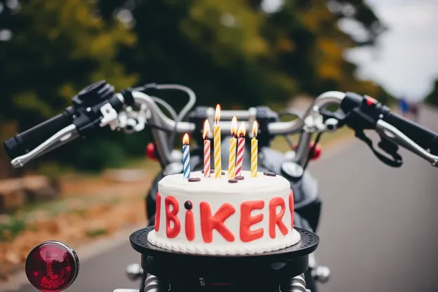 Imágenes del cumpleaños del ciclista con velocidad y emoción