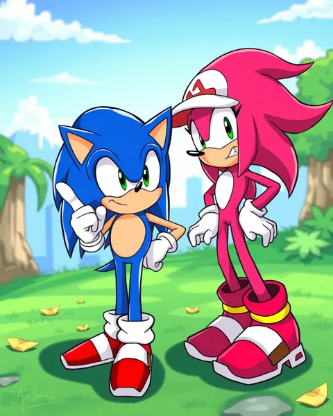 Imágenes del personaje de dibujos animados Sonic