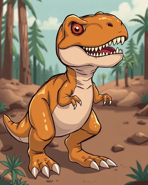 Imágenes divertidas de T-Rex de dibujos animados para redes sociales