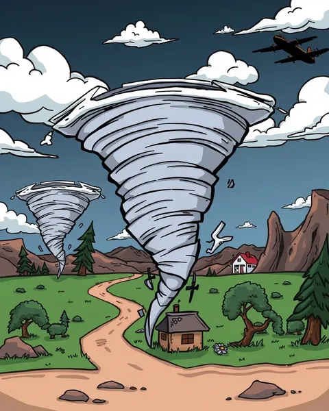 Imágenes divertidas de tornados de cartoon