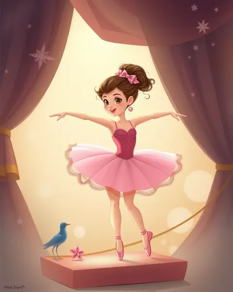 Imágenes fantásticas de ballerinas de cartoon en movimiento