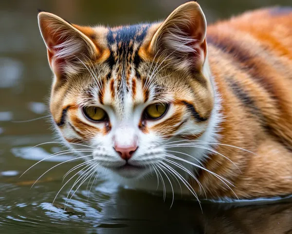 Imágenes húmedas y salvajes de gatos