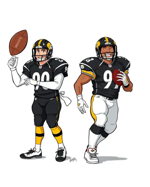 Imágenes vibrantes de dibujos animados de Steelers para ver