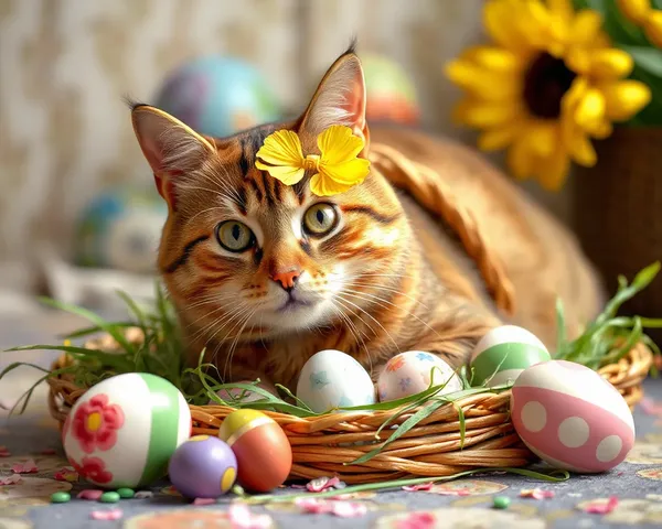 Imágenes únicas de fotos de Pascua de Perra Gato