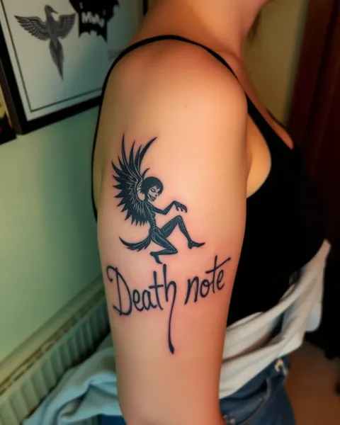 Incluyendo tatuaje de Death Note: un símbolo de vida eterna