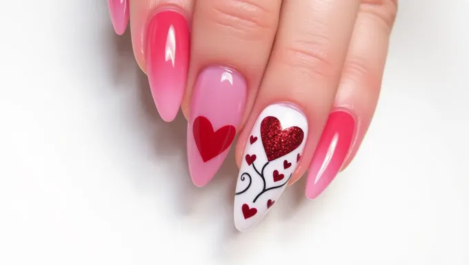 Inspiración de Arte de Uñas para Parejas de Valentine Nails 2025