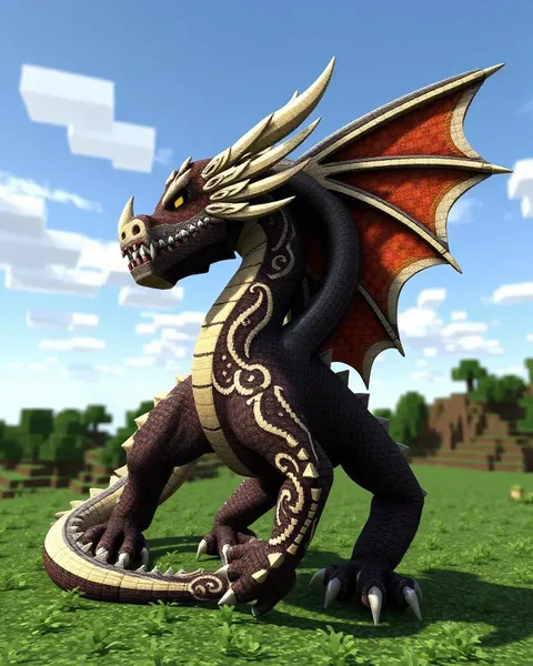 Inspiración de Diseño de Tatuaje de Dragon de Piel de Minecraft