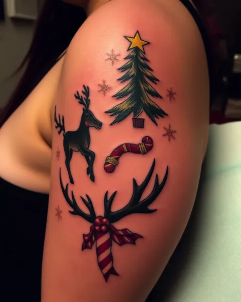 Inspiración de Tatuaje de Navidad para un Mundo de Invierno