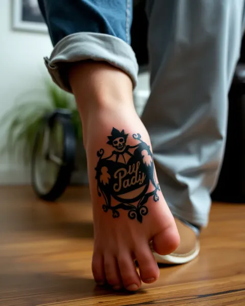 Inspiración de Tatuaje en el Pie para Moda Masculina