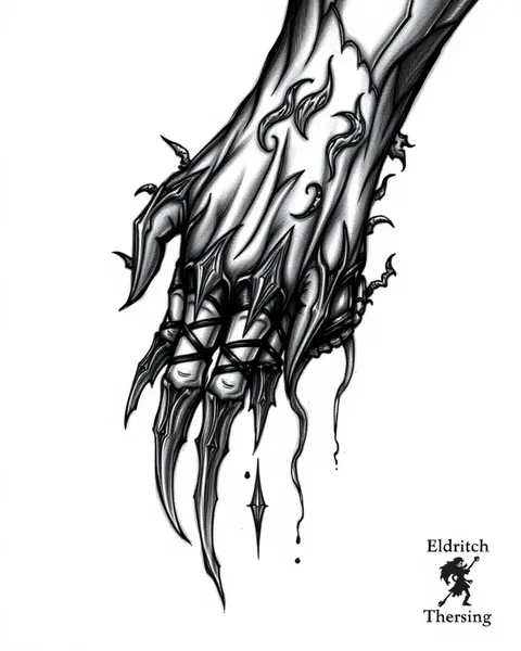 Inspiración de arte fantástico para tatuaje Eldritch Claw 5e