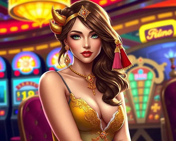 Inspiración de diseño de chica casino hermosa PNG