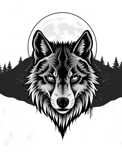 Inspiración de diseño de tatuaje de lobo para arte corporal único