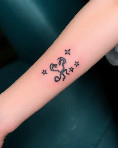 Inspiración de diseño de tatuaje para la constelación de Virgo