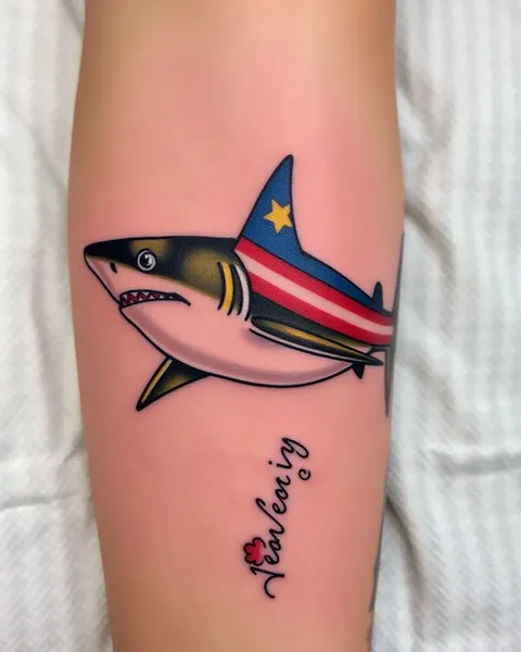 Inspiración de tatuaje con ferocidad: tatuaje de tiburón