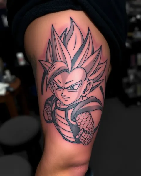 Inspiración de tatuaje de Dragon Ball para tu brazo y pierna