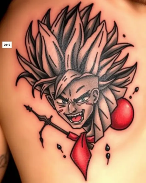 Inspiración de tatuaje de Vegeta para fans de Dragon Ball