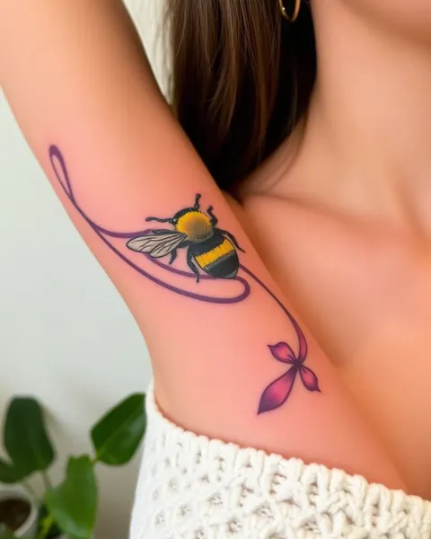 Inspiración de tatuaje de abeja con diseños de abeja de abismo