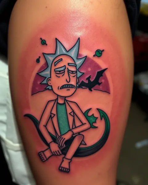 Inspiración de tatuajes de Rick y Morty para buscadores de aventuras