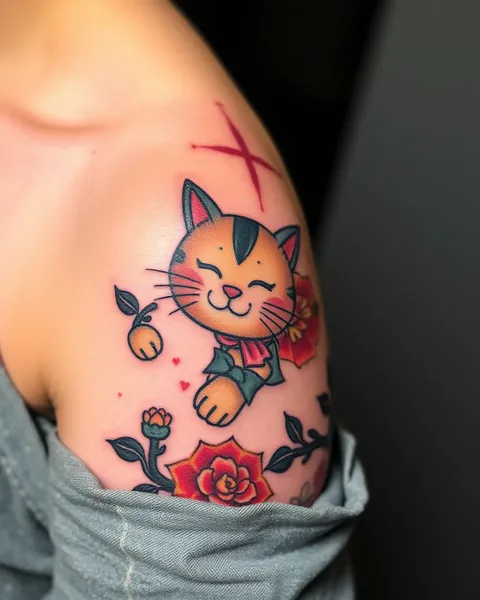 Inspiración de tatuajes de gato tradicional para principiantes y expertos