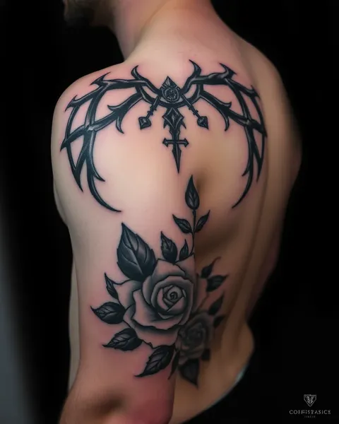 Inspiración de tatuajes del músculo trapecio para su próxima aventura de tinta