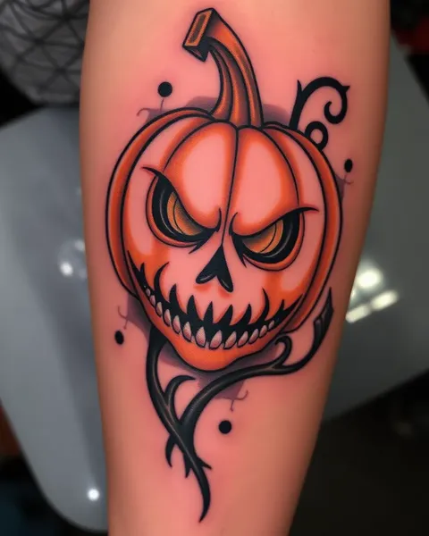 Inspiración necesaria para diseños de tatuaje de calabaza de Halloween