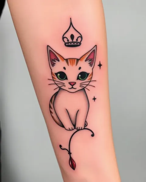 Inspiración para Diseños de Tatuaje de Gato Pequeño para Amantes del Arte Corporal