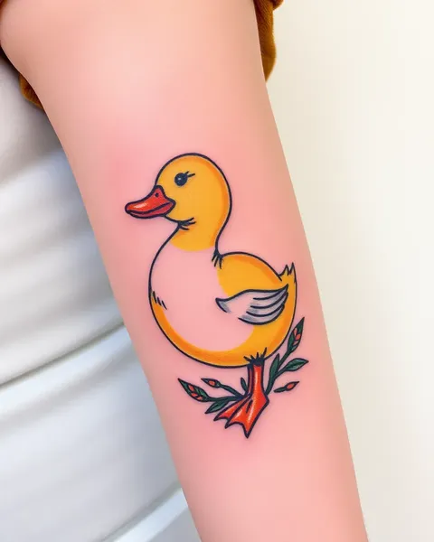 Inspiración para Diseños de Tatuaje de Pato