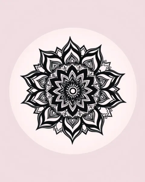 Inspiración para diseño de tatuaje mandala para arte corporal