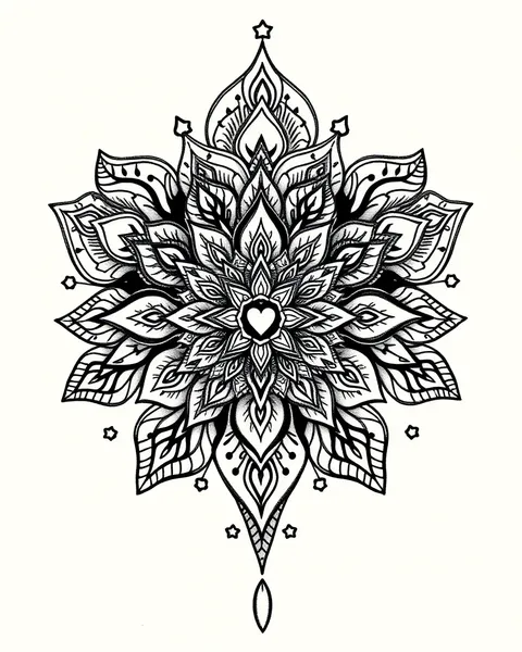 Inspiración para diseños de tatuajes con mandalas coloridos