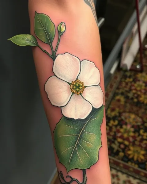 Inspiración para el Diseño de Tatuaje de Dogwood Blanco