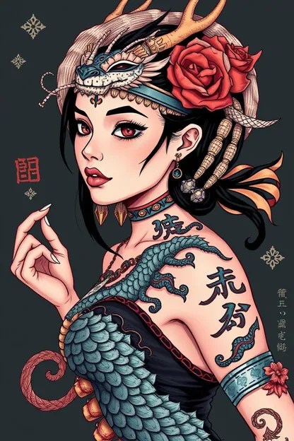 Inspiración para tatuaje de dragón de la chica Xumo