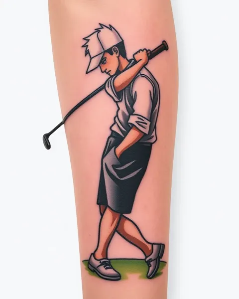 Inspiración para tatuajes de golf para entusiastas del campo de golf