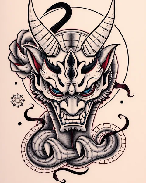 Inspiración y Ideas de Diseño de Tatuaje de Hannya