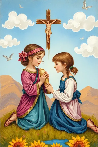 Jesús en el Arte de las Niñas Pequeñas