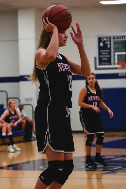 Jugadoras de baloncesto de Newton Girls trabajan duro todos los días