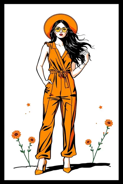 Jumpsuit de Moda de la Chica de la Póster