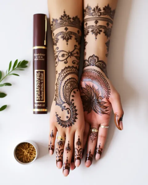 Kit de tatuaje de henna con henna premezclada para uso fácil