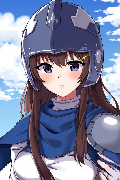 La Apariencia de la Chica del Casco de Sallet Anime