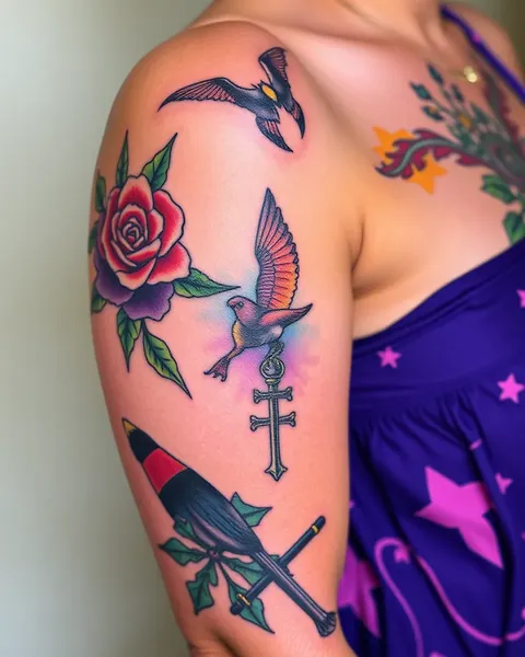 La Belleza de Tatuajes Coloridos