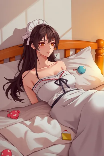 La Chica Waifu Desnuda en la Cama