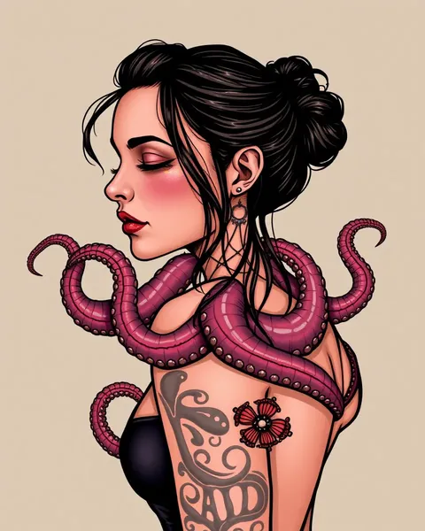 La Chica con Tatuaje de Pulpo en el Ombligo Hace un Statement