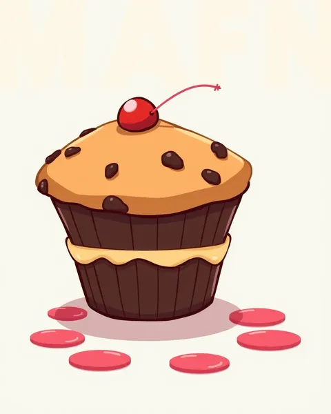 La Imagen de Cartón de un Muffin