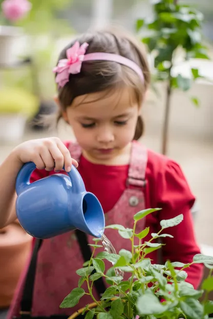 La Planta de la Chica Necesita Regar Cada Día Único