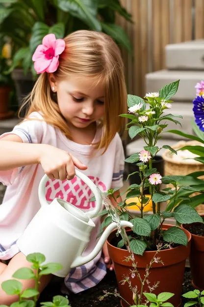 La Responsabilidad de la Niña es Regar la Planta Siempre