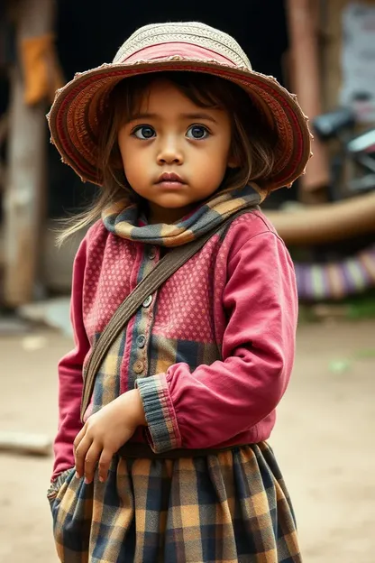 La alma suave de la niña mayor brilla a través